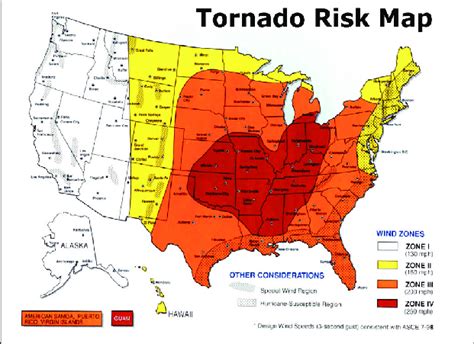 Map Of Tornado Risk Nws 2013 Download Scientific Diagram