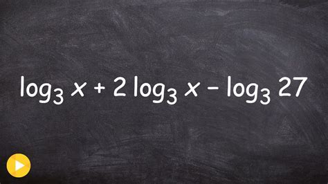 Learn How To Condense Logarithmic Expression To One Log Youtube