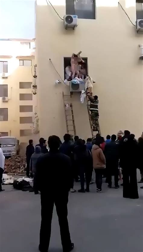Spa Customers Forced To Climb Down Ladder Into Street Naked After