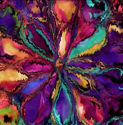 Psychedelic Flower Digital Art By Megan Walsh Fine Art America