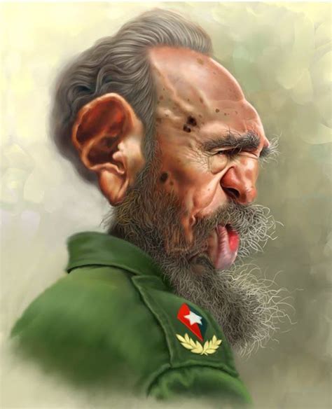 Fidel Castro Cuba Celebrity Caricatures Funny Caricatures Caricature