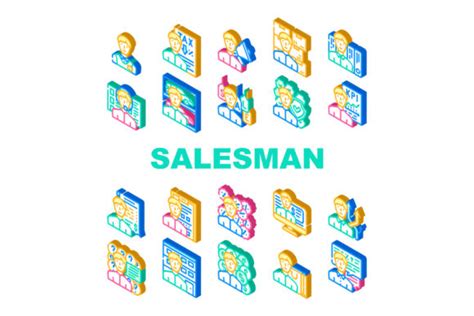 Salesman Business Occupation Icons Set Graphic By Sevvectors · Creative