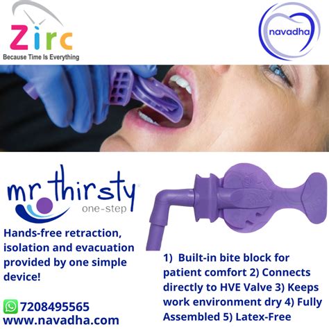 Dental Chair Blue And Purple Zirc Mr Thirsty One Step Trial Kit Packaging Type Packet 022 Lbs