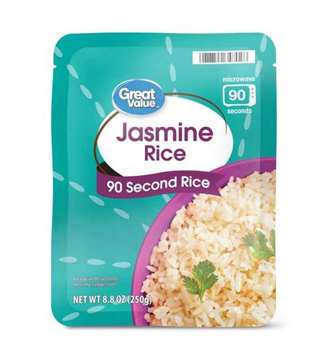 Great Value Jasmine Rice 90 Second Pouch 88 Oz
