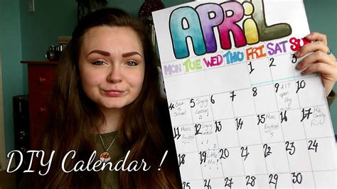 Diy Calendar April Youtube