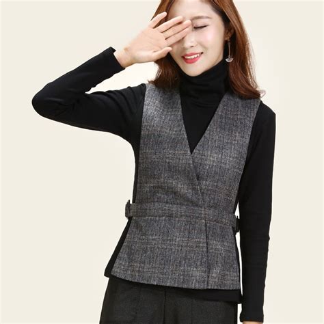 5xl Plus Size Cashmere Waistcoat For Women Vest Black Short Spring Sleeveless Jacket Female