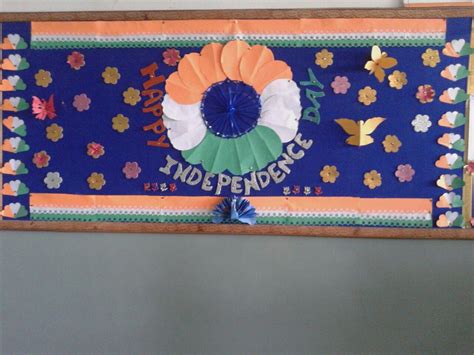 Display Board Decoration On Independence Day School Board Decoration Board Decoration