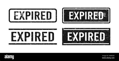 Black Grunge Expired Rubber Stamps Expiration Date Stamps Grunge