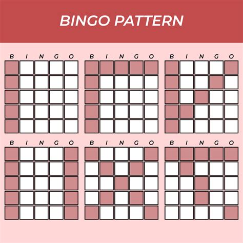 Types Of Bingo Game Patterns Printable Templates