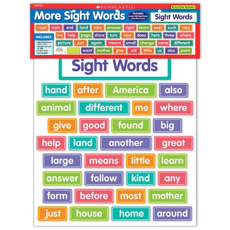 More Sight Words Bulletin Board Set The Teachers Lounge