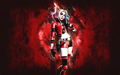 Download Wallpapers Fortnite Rebirth Harley Quinn Skin Fortnite Red