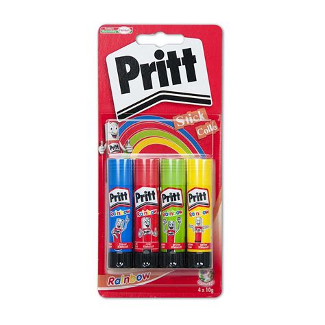 Bâton De Colle Pritt Rainbow 4x10g Fournitures De Bureau Avabe