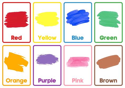 Colorful Printable Flashcards Instant Download Basic Colors Classroom Flashcards Pre K Flash