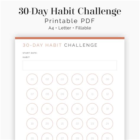 30 Day Habit Challenge Neat And Tidy Design