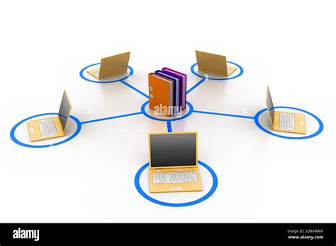 Computer And Documents Network Stock Photo Alamy