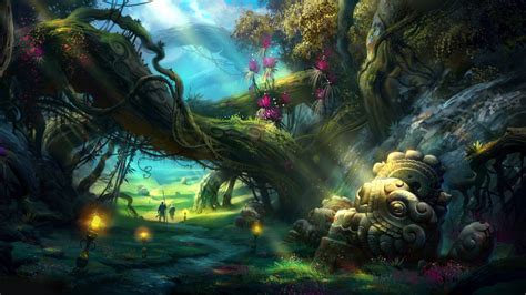 Free Download Mystical Forest Wallpaper 14710 1365x768 For Your