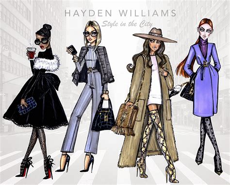 Hayden Williams Fashion Illustrations Style In The City Collection By