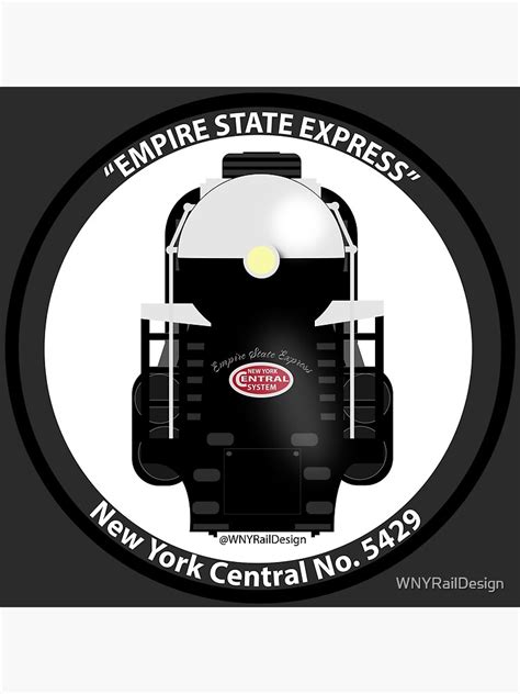 New York Central Empire State Express Circle Design Poster For Sale
