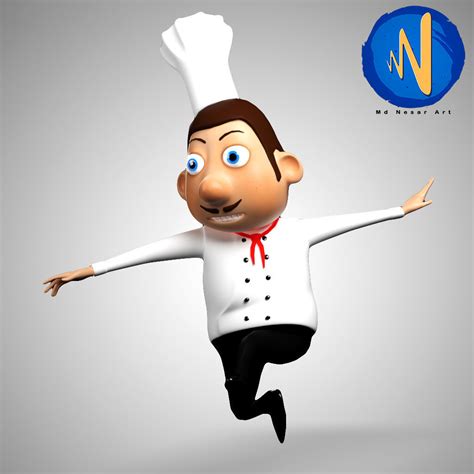 Maybe you would like to learn more about one of these? 3D model Chef Chartoon Character Rigged | CGTrader