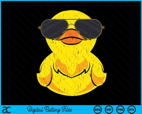 Cool Duckie Sunglasses Duckling Funny Ducky Rubber Duck Svg Png Files Creativeusarts