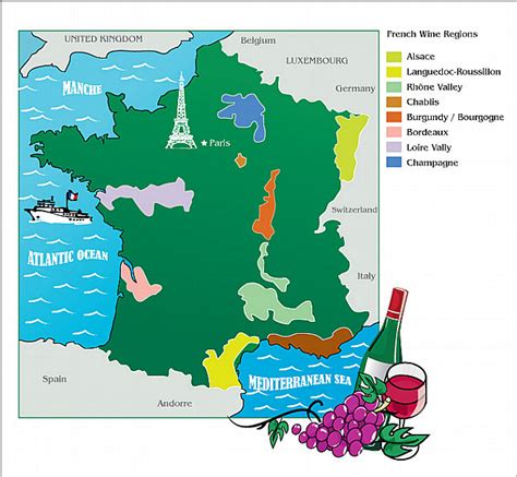 Wine Areas Of France Map United States Map
