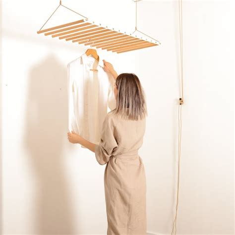 Wall Ceiling Mounted Clothes Drying Rack Clothes Airer Etsy Uk