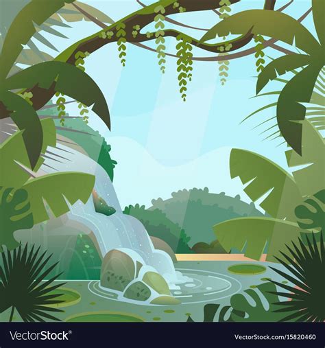 Image Result For Jungle Waterfall Jungle Illustration Landscape