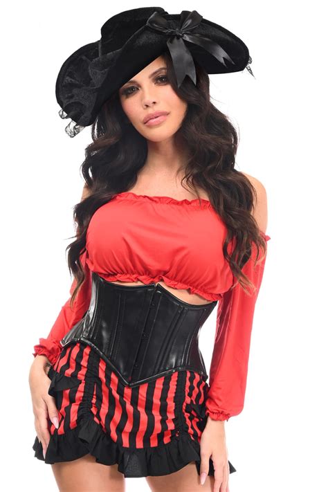 daisy corsets top drawer 4 pc pirate lady corset costume