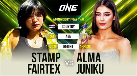 Stamp Fairtex Vs Alma Juniku Full Fight Replay One Championship