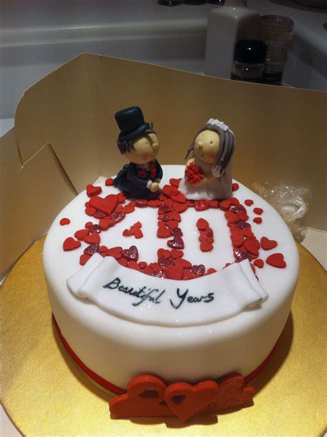 40th Wedding Anniversary Cake Personalised 40th Anniversary Cake