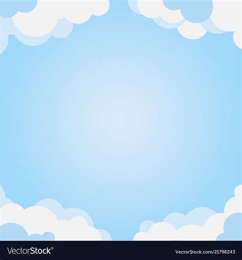 Cloud Frame With Blue Sky Royalty Free Vector Image