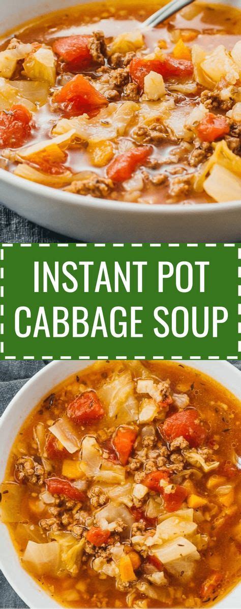 This Hearty Instant Pot Cabbage Soup Recipe With Ground Beef Is Great For Anyone On A Keto Low