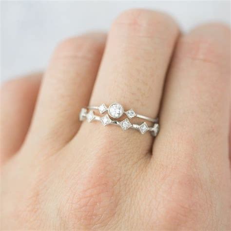 14k White Gold Diamond Engagement Ring 14k White Gold Diamond Ring