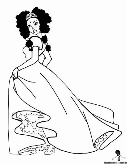 Coloring African Pages American Sheets Woman Princess
