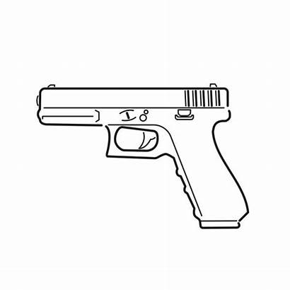 Pistol 9mm Halvautomatisk Pistole Moderne Halbautomatische Illustrazione