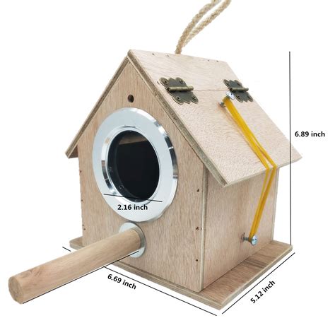 Alfyng Parakeet Nest Warm Box Bird Breeding Box Parrot Wood House