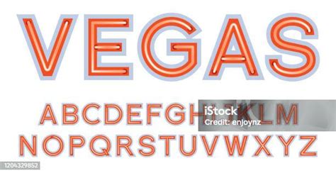 Las Vegas Sign Font Stock Illustration Download Image Now Welcome