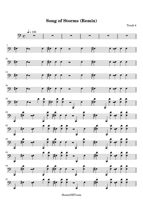 Learn how to play song of storms (zelda) hard version with letter notes sheet / chords for piano and keyboard. Song of Storms (Remix) Sheet Music - Song of Storms (Remix) Score • HamieNET.com