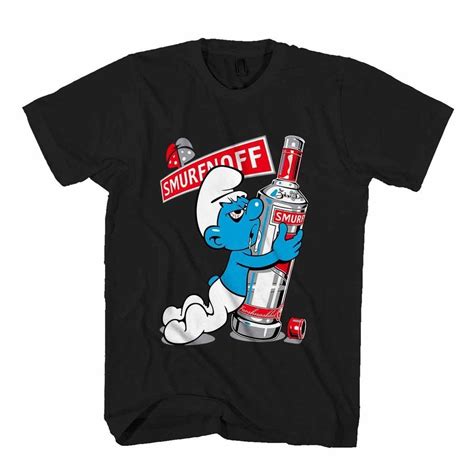 Smurfnoff Vodka Beer Funny Joke Slogan Gildan Man S T Shirt Mens Tshirts Funny Jokes Beer Humor