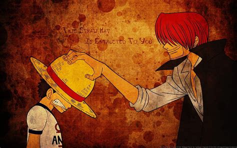 Red Haired Shanks With Monkey D Luffy Of One Piece Shanks One Piece