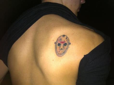 Friday The 13th Small Jason Mask Tattoo