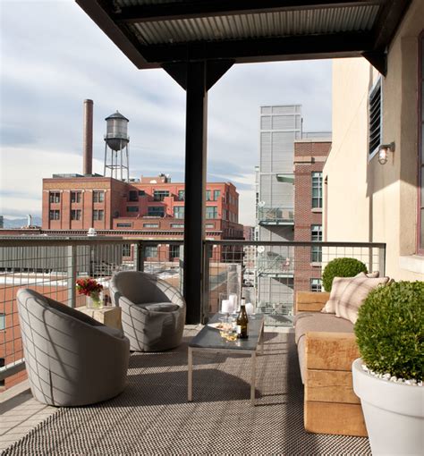 City Loft Industrial Balcony Denver By Griffith
