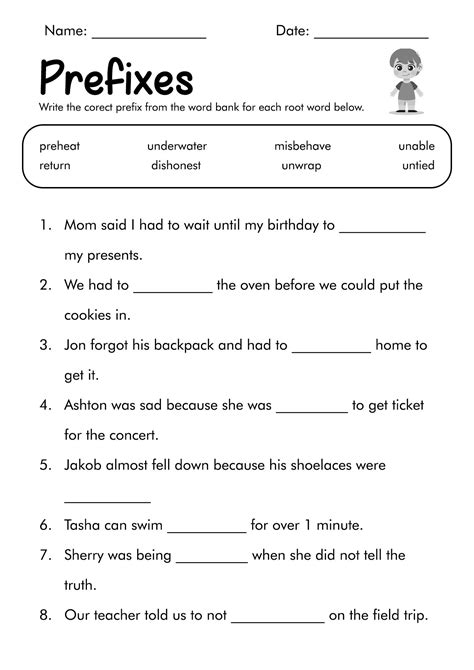 19 Free Printable Prefix Worksheets 4th Grade Artofit
