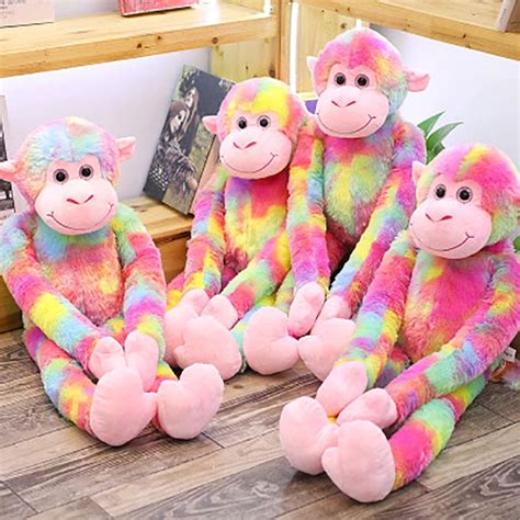 New Arrival Cute Colorful Stuffed Animal Plush Toy Rainbow Monkey Soft