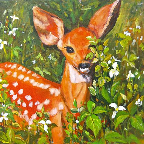 Bambi Painting By Ingrid Dohm Fine Art America