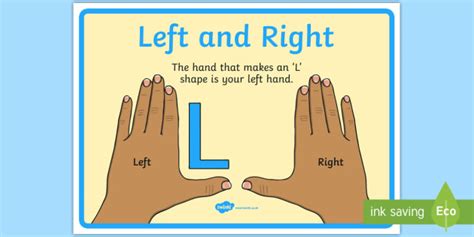 👉 Left Or Right Display Poster Primary Resources
