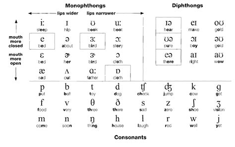 Phonetics Symbols And Pronunciation Phonemic Chart With Sounds