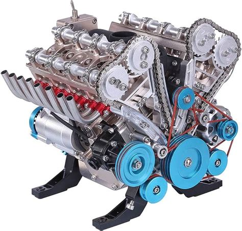 Amazon Toyga ミニv8エンジンキット Teching 500個 13 メタルメカニカルエンジン 自動車モデルキット Diy
