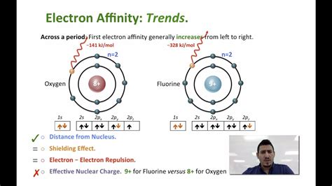 Electron affinity, in chemistry, the amount of energy liberated when an electron is added to a neutral atom to form the electron affinities of atoms are difficult to measure, hence values are available for only a few our editors will review what you've submitted and determine whether to revise the article. Periodic Trends | Electron Affinity. - YouTube