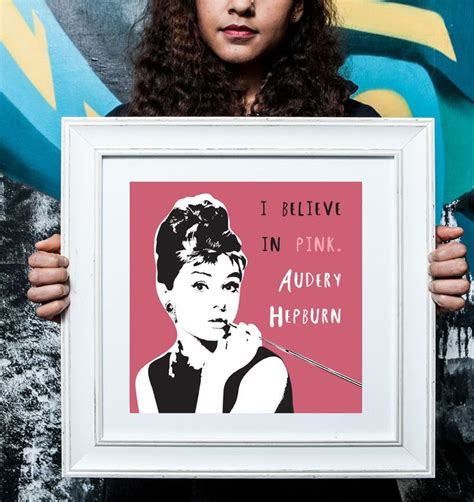I Believe In Pink Audrey Hepburn Canvas Print I Believe In Pink